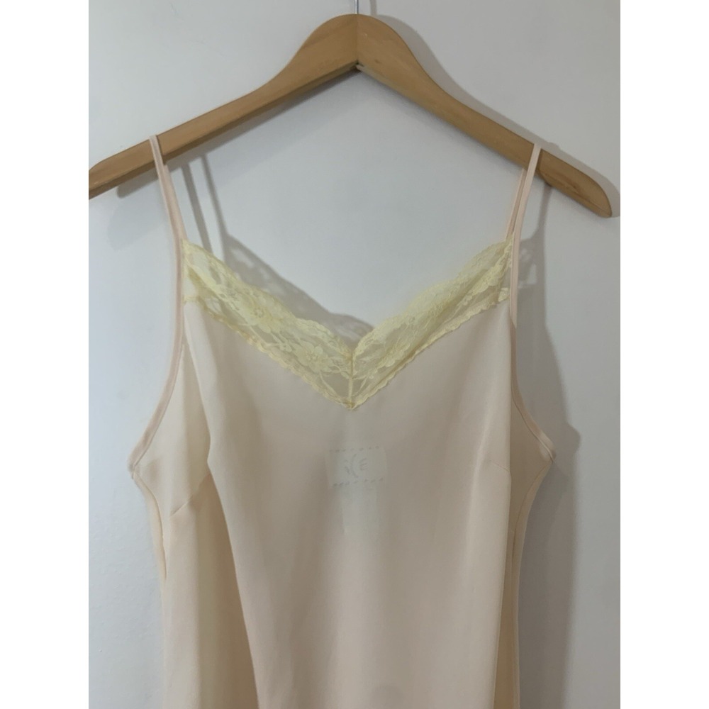 Ice Womens Midi Slip Dress 6 Pink Semi Sheer Cream Lace Dainty Feminine‎ Fairy - Picture 2 of 8